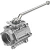 Ball valve Series: VZBE Stainless steel/PTFE Handle PN63 Internal thread (NPT) 3" (80)